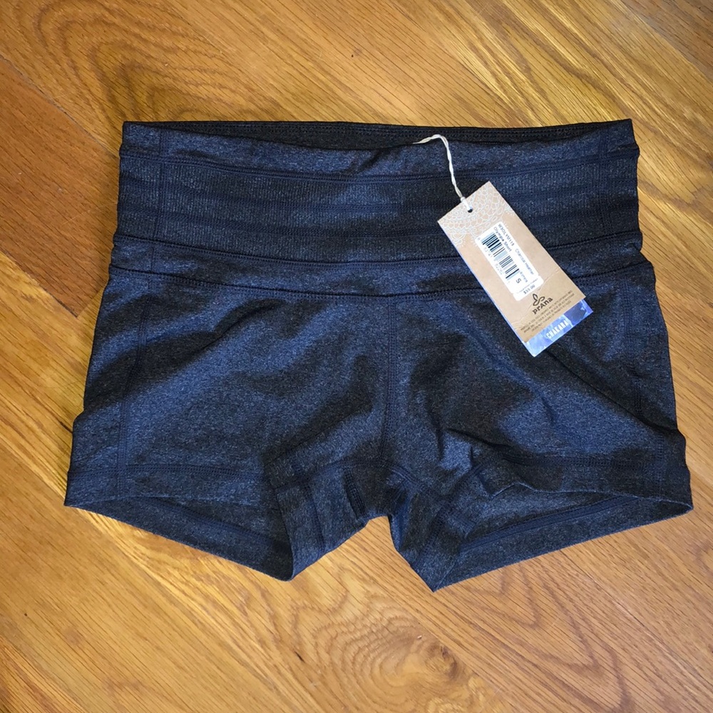 Prana heather gray Olympia shorts